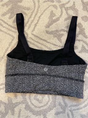 lululemon athletica Black and White Textured Sports Bra